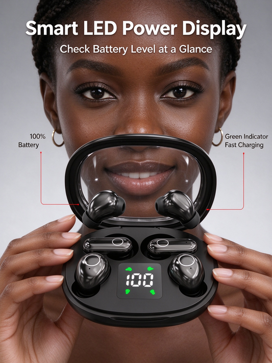 2-in-1 Wireless Bluetooth Earbuds – Mini In-Ear Headphones with Hi-Fi Sound & Pain-Free Fit