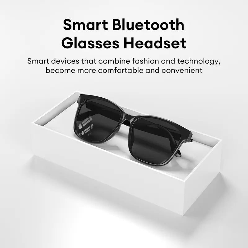 HYUNDAI C8 Wearable Smart Glasses - Bluetooth-Compatible Earbud Headphone for Music and Calls, Durable Electronic Audio Glasses