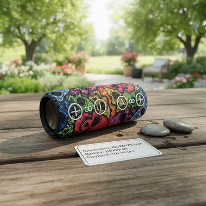 2-in-1 Portable Stone Bluetooth Speaker – Wireless with HD Louder Volume, Deep Bass Subwoofer, IPX5 Water Resistant, Perfect Boom Box for Home, Outdoor & Travel