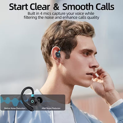 TWS Wireless In-Ear Earbuds Bluetooth 5.4 - ENC Noise Cancellation, Dual Mics, 40H Playback, LED Display Charging Case