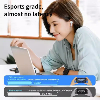 Lenovo Thinkplus LP40 Pro Wireless Earphones - Touch Control, Low Latency for Gaming and Sports