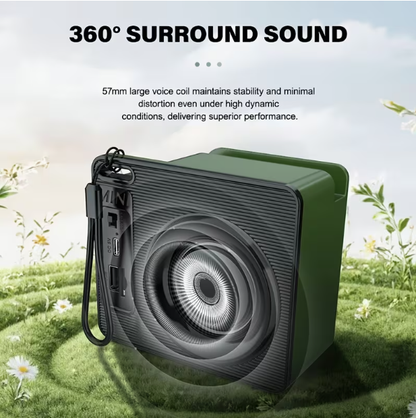 Small Bluetooth Speaker & Phone Holder – USB/TF Card Slot, FM Radio, Powerful Sound with Deep Bass, Compatible with Smartphones, Tablets & Laptops