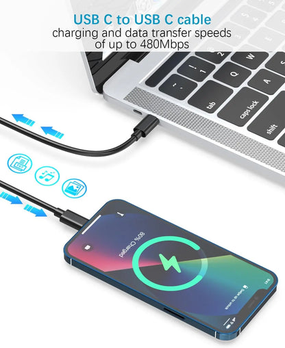 25W USB-C Super Fast Charger + 1M Cable (2-Pack) – for Samsung Galaxy S23/S22/S21/Note20/A54 – Type-C Plug