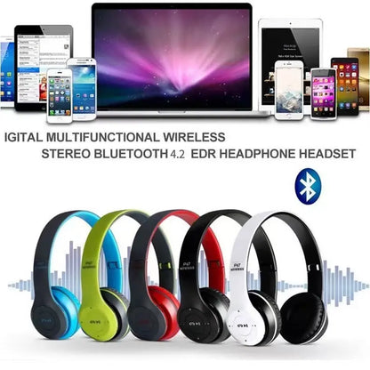 Buy 1 Get 1 Free P47 Wireless Bluetooth 5.0 Foldable Over-Ear Headphones - Order 1 Get 2, Built-in Mic, Noise Reduction, USB Rechargeable