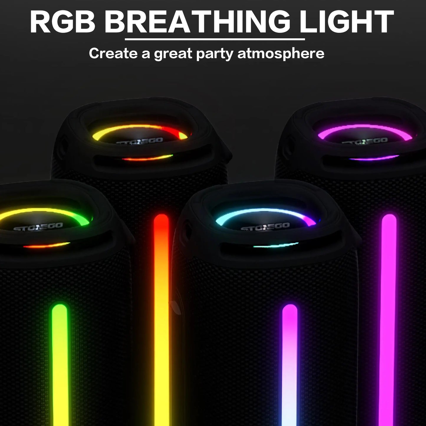 X5 Portable Wireless Speaker - Rechargeable 3000mAh Water Resistant Speaker with FM Mode and Stereo Sound for Home, Travel and Camping