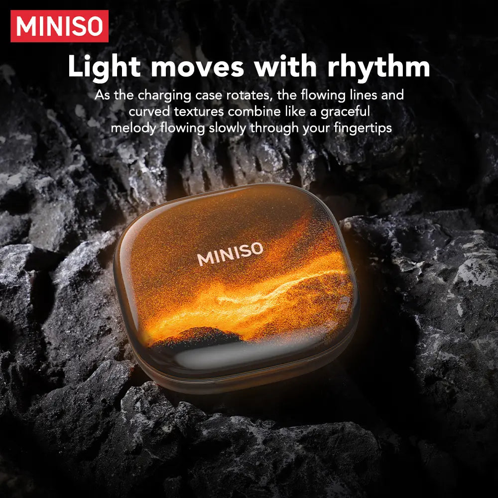 MINISO MS185 OWS Open Ear Wireless Bluetooth Earbuds – Quicksand Luminous, HiFi Sound, IPX5 Waterproof, with Mic – Sports Headphones