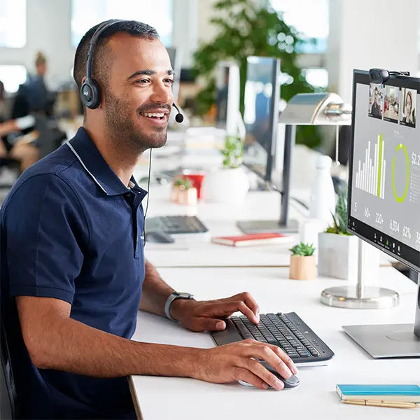 Logitech H111 Stereo Headset - Unidirectional Mic, Adjustable Headband, 3.5mm Multi-Device Wired Headset