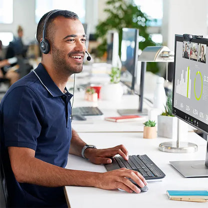 Logitech H111 Stereo Headset - Unidirectional Mic, Adjustable Headband, 3.5mm Multi-Device Wired Headset