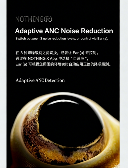 NOTHING 2026 Ear(a) Wireless Earbuds – ChatGPT Integration, 45dB Hybrid ANC, Hi-Res Audio, Dual-Device Connect, 42.5H Playtime (Black)