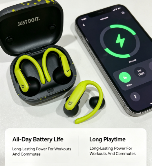 New Collaboration Power Pro2 Ear-Hook Wireless Sports Bluetooth Earphones with Pop-Up Display and Mic