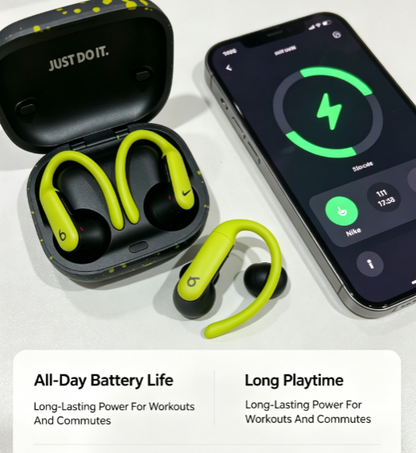 New Collaboration Power Pro2 Ear-Hook Wireless Sports Bluetooth Earphones with Pop-Up Display and Mic