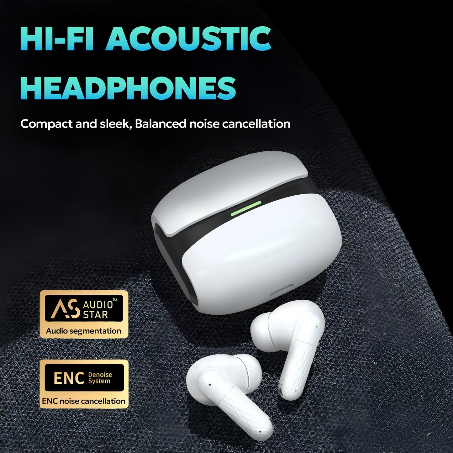 X6 ENC Earbuds - HiFi Stereo Sound, IPX5 Water Resistant, Built-in Mic, Space Capsule Design, Noise Reduction for iPhone and Android
