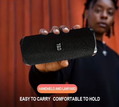 Portable Wireless Speaker – High-Definition Sound, Powerful Bass, IPX4, Hands-Free Calls, Multi-Playback (TF/USB/Wireless/AUX), Compact for Outdoor, Travel & Parties
