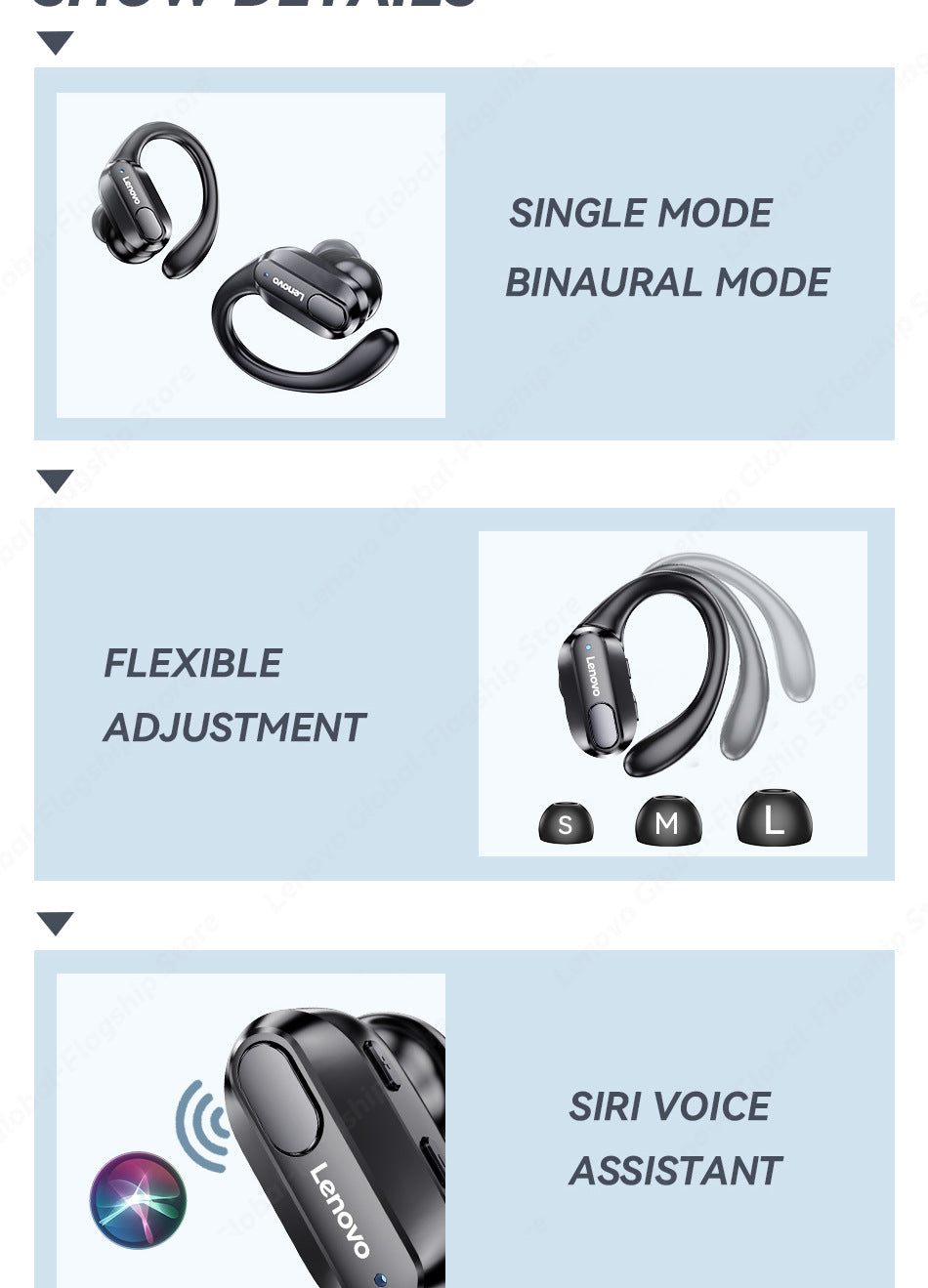Thinkplus XT80 Ear-Hook Bluetooth Earphones - Sports Running Headset for Men and Women