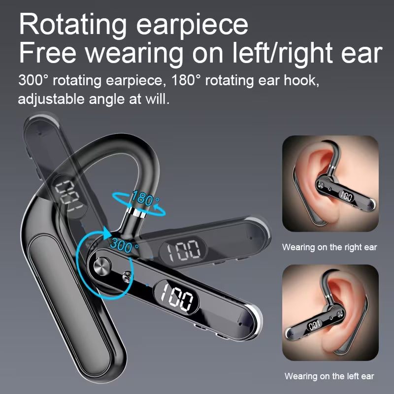Open-Style Wireless Earphones – Long Battery, One-Touch Mute, Open-Ear Comfort