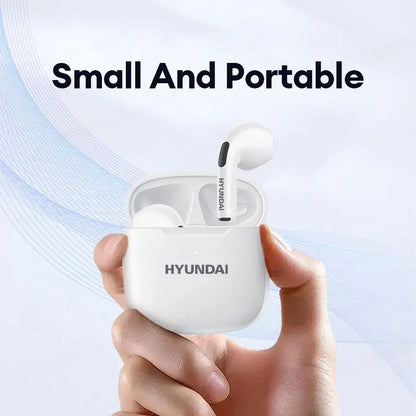 HYUNDAI T02 TWS Bluetooth Earbuds - Voice Quick Wake-Up Chat Headset, Wireless Audio Earphones for Music and Calls