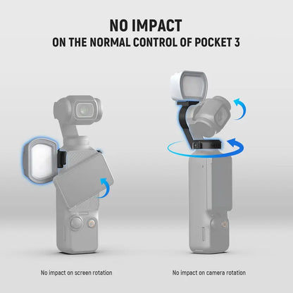 NEEWER M21 Magnetic Auxiliary Light Compatible with DJI OSMO Pocket 3 Gimbal Camera Creator Combo, Rechargeable Mini LED Fill Light Attachment for Selfie Vlog Video Recording, USB C Charging