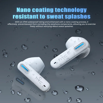 HTC NE49 Wireless Earbuds Bluetooth 6.0 Gaming Headsets High Fidelity IPX5 Waterproof, Suitable for Office, Sports, Study and Audio Calls, Built-in Microphone, TWS Earphones image 5