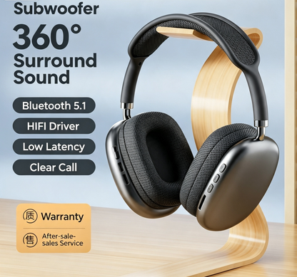 [New 2026] Over‑Ear Headphones, Viral Bestseller, Compatible with iOS & Android Phones, Heavy Bass Wireless Bluetooth Headset with Microphone