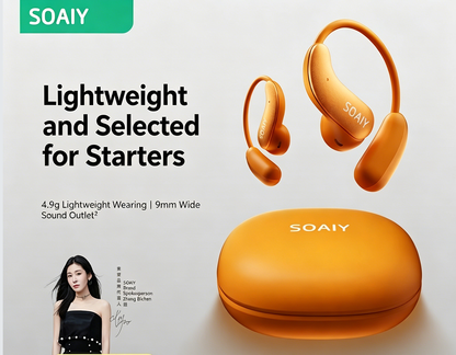 SOAIY NANO Newest Unisex Ultra-Light Wireless Bluetooth Sports Earphones – Noise Cancelling, Extended Battery Life