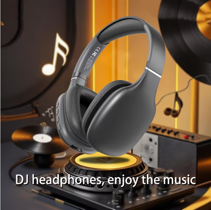 Wireless Over-Ear Headphones with Deep Bass – Lightweight Foldable, Built-in Mic, 3.5mm & Type-C, for Travel, Work, Laptop, Phone & Gaming