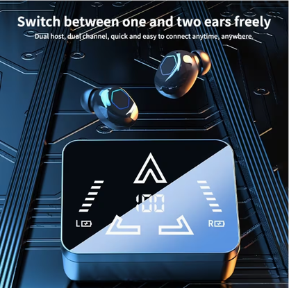 TWS In-Ear Headphones with LED Digital Display Charging Case – Bluetooth 6.0, 3D Surround Sound, Touch Controls, Call Noise Cancellation, Type-C, Long Standby