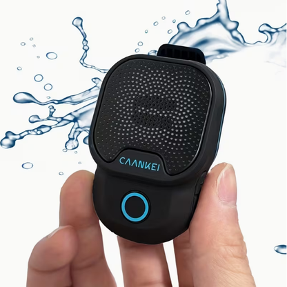 Smart Voice-Activated Wearable Wireless Speaker – Portable Mini, TWS Pairing, ENC Noise Cancellation, Built-in Mic, Submersible for Up to 30 Minutes, Compatible with iOS