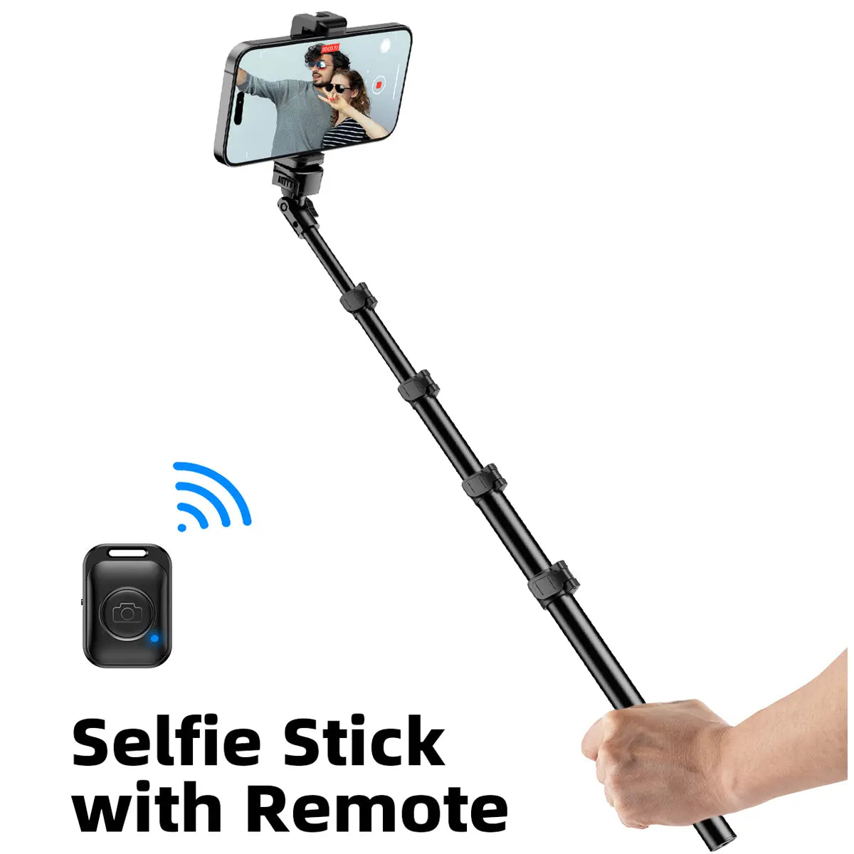 Weilisi 82" Heavy Duty Tablet Tripod Stand – Floor Stand with Remote & Adjustable Gooseneck for Watching/Stream/Recording, Compatible with iPad Pro 12.9"/Kindle/iPhone and All 4.5-13" Tablets & Phones