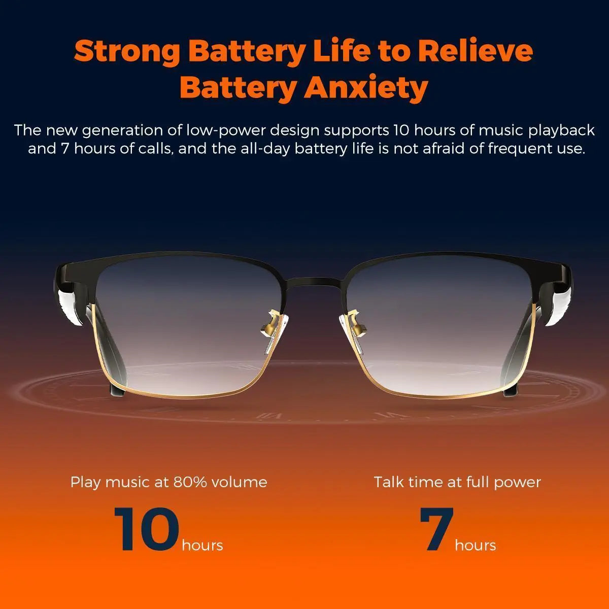 MIRO M10Pro Smart Audio Glasses with Lifetime Free Membership - 10-Hour Battery, Blue Light Filter, Stereo Audio for Meetings, Work, Travel and Daily Use