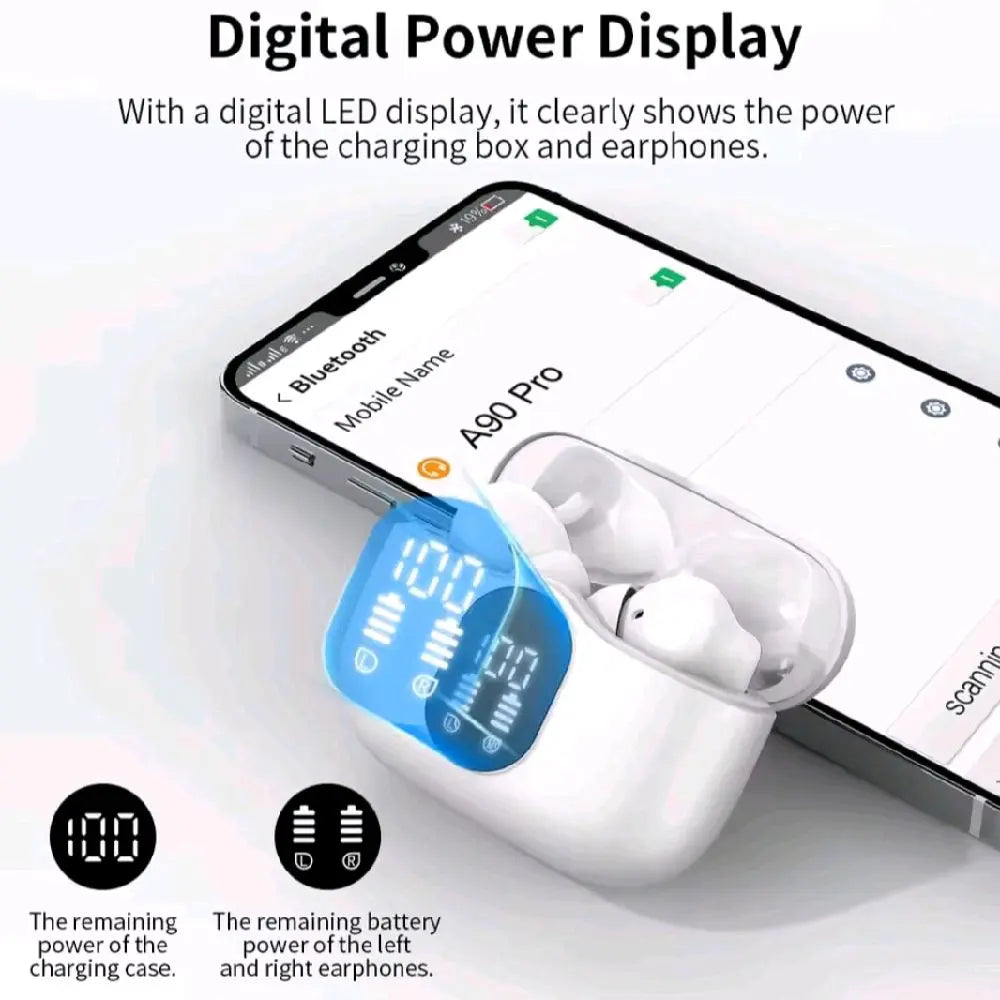 Wireless Earbuds with Bluetooth 5.3 In-Ear Headphones Featuring 4 ENC Mics and 36 Hours of Playtime LED Display Included