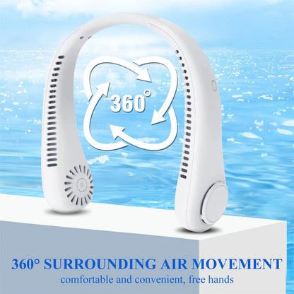 Portable Neck Fan, USB Rechargeable 3-Speed Wearable Quiet Low Noise Cooling Fan, Hands-Free Bladeless Fan for Outdoor and Indoor Cooling, Birthday Gifts for Men, Women, Mom & Dad – 🔥 Buy 1 Get 1 FREE 🔥