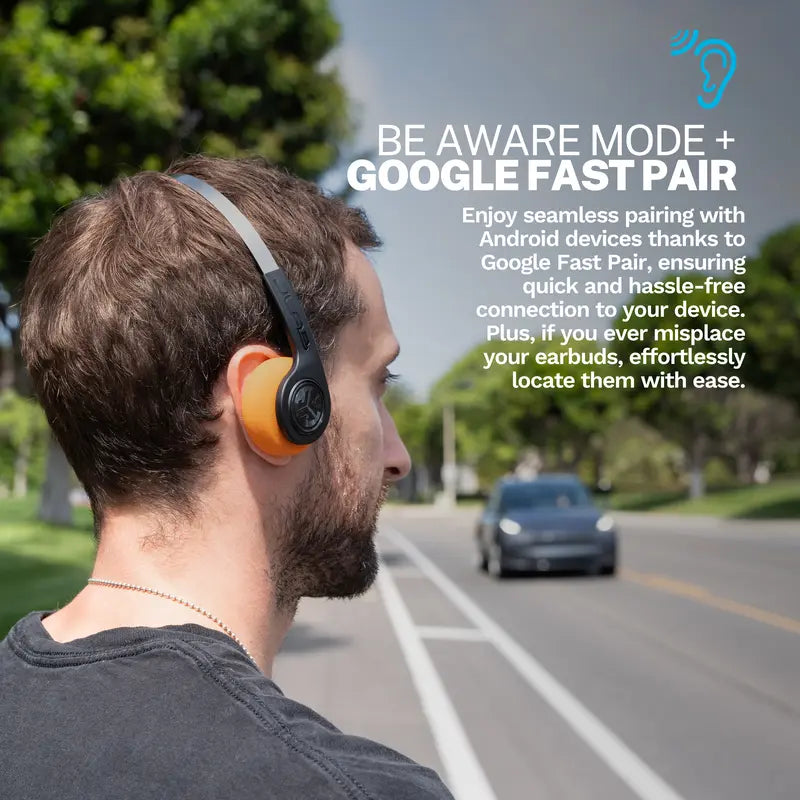 JLab Rewind 2 Wireless Retro Bluetooth Headphones - 20+ Hours Playtime, Custom Sound, Rechargeable Lightweight Design