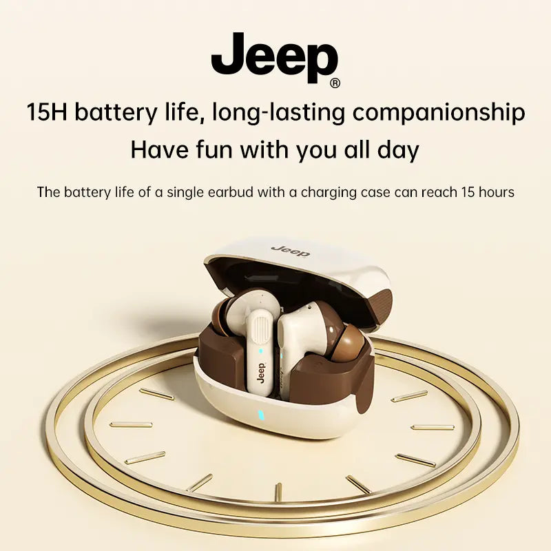 Jeep JP EW133 TWS Wireless Earbuds - Bluetooth 5.4, Noise Cancelling, IPX5 Water Resistant