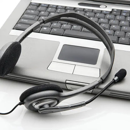 Logitech H111 Stereo Headset - Unidirectional Mic, Adjustable Headband, 3.5mm Multi-Device Wired Headset