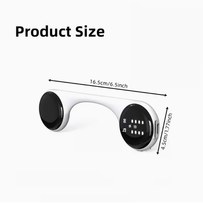 White Noise Bone Conduction Speaker – Portable Wireless, LED Display, 300mAh Rechargeable, Supports MicroSD Card, Pillow-Friendly for Travel & Sleep