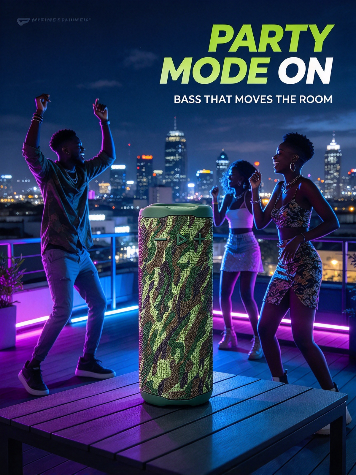 Camouflage Portable Bluetooth Speaker - Outdoor Colorful Sound Box with Water Resistance for Home and Desktop