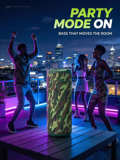 Camouflage Portable Bluetooth Speaker - Outdoor Colorful Sound Box with Water Resistance for Home and Desktop