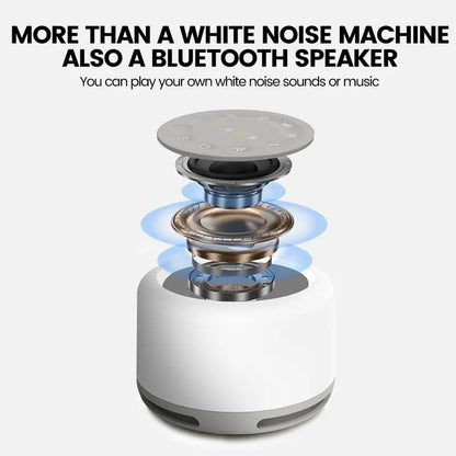 Vaydeer White Noise Sound Machine - Portable Sound Machine for Adults, Sound Machine for Sleep, with Bluetooth Function,24 Soothing Sounds,7 Colors Light, Timer, White Noise Machine for Sleeping Office Privacy Home Gift, Christmas present