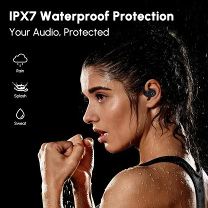 OUO O1 Wearable Open-Ear Headphones Bluetooth 5.4, LED HD Display, High-Fidelity Audio, Noise Cancellation, IPX7 Waterproof, Fast Charging, for Office & Sports, High-Quality Audio Calls, Studying Use
