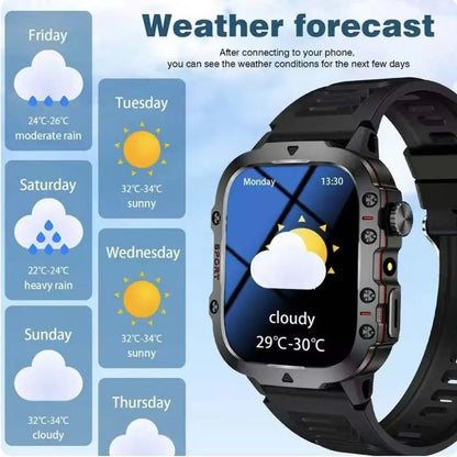 Multifunctional Smartwatch with LED Light – Fashionable Digital Watch, Multiple Sports Modes, Touchscreen, Wireless Call, Custom Photo & Health Tracker