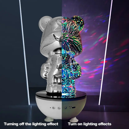 Portable Bluetooth Wireless Speaker – USB Stereo, 360° Rotating with RGB Lights, Remote Control, Cool Mini Gadget for Bedroom & Gift