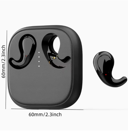 True Wireless Ear-Clip Headphones – Open Stereo Sound, Ultra-Low Latency Game Mode, Copper Ring Speaker, Touch Control, Long Battery Life, Lightweight & Secure Fit