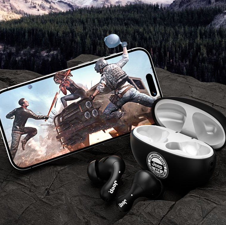 Jeep EW121 TWS In-Ear Wireless Bluetooth Headset - Bluetooth 5.4, Water Drop Design, Compact for Sports and Gaming