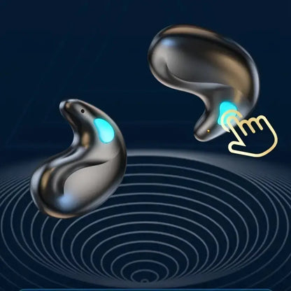 New Sleeping Earbuds with Hi-Fi Stereo Sound - Water Resistant, Built-in Mic, Noise Cancelling, Touch Control for iPhone and Android