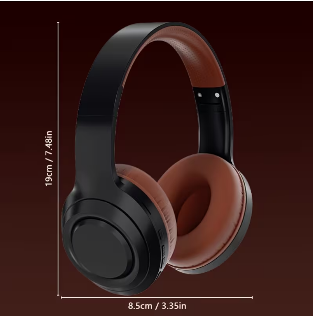 Active Noise-Cancelling Wireless Headphones – Deep Bass, Clear Calls, HiFi Stereo, Built-in Mic, 46H Battery, Foldable Lightweight, Compatible with 3.5mm Audio Cable