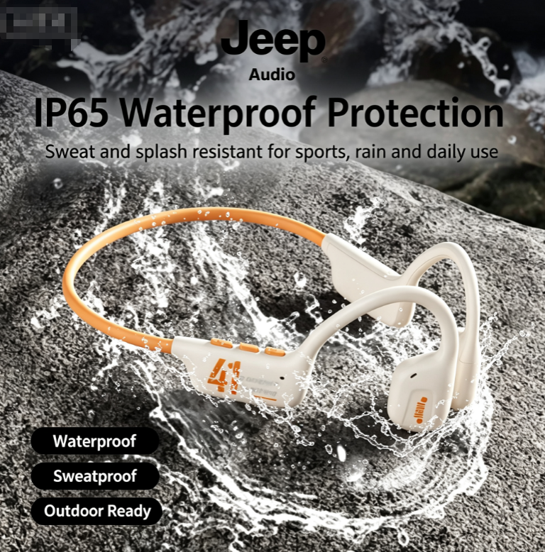 Jeep JPS EC001 Air Conduction Wireless Bluetooth Headset - Ear-Mounted Sports Headphones with Ultra-Long Battery Life for Running