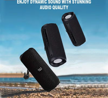 Portable Wireless Speaker – High-Definition Sound, Powerful Bass, IPX4, Hands-Free Calls, Multi-Playback (TF/USB/Wireless/AUX), Compact for Outdoor, Travel & Parties