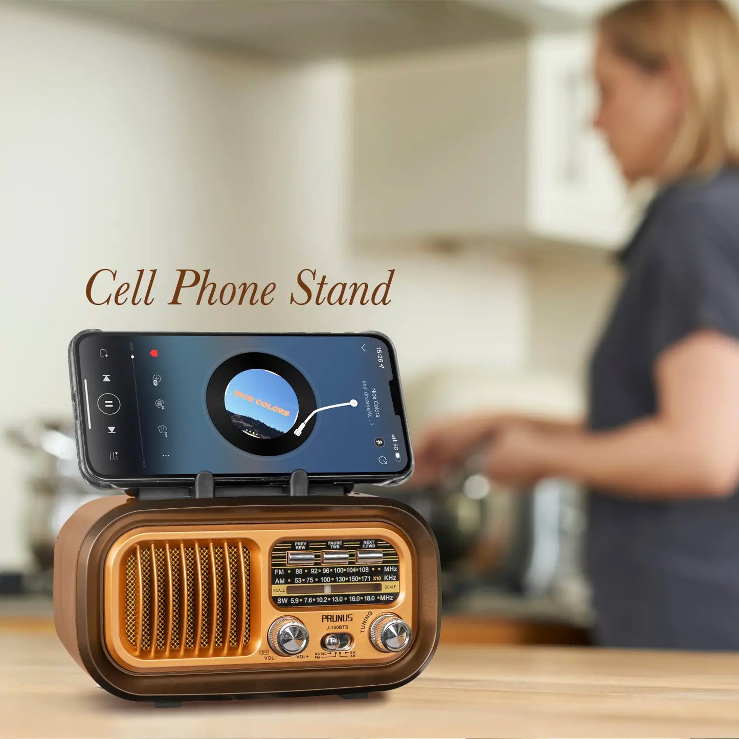 Small Retro Vintage Radio with Bluetooth – AM/FM Transistor, Solar/Battery Rechargeable, TWS, Supports TF Card & USB Playback, Great Sound