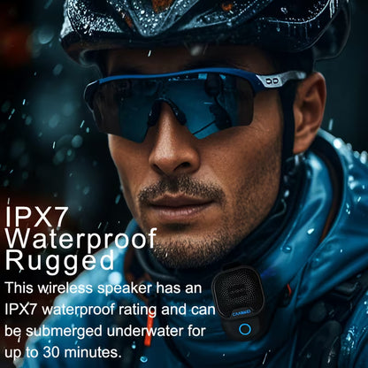 Cycling Wearable Wireless Speaker – TWS, Mini & Convenient, Built-in Mic, Up to 30 Hours Battery