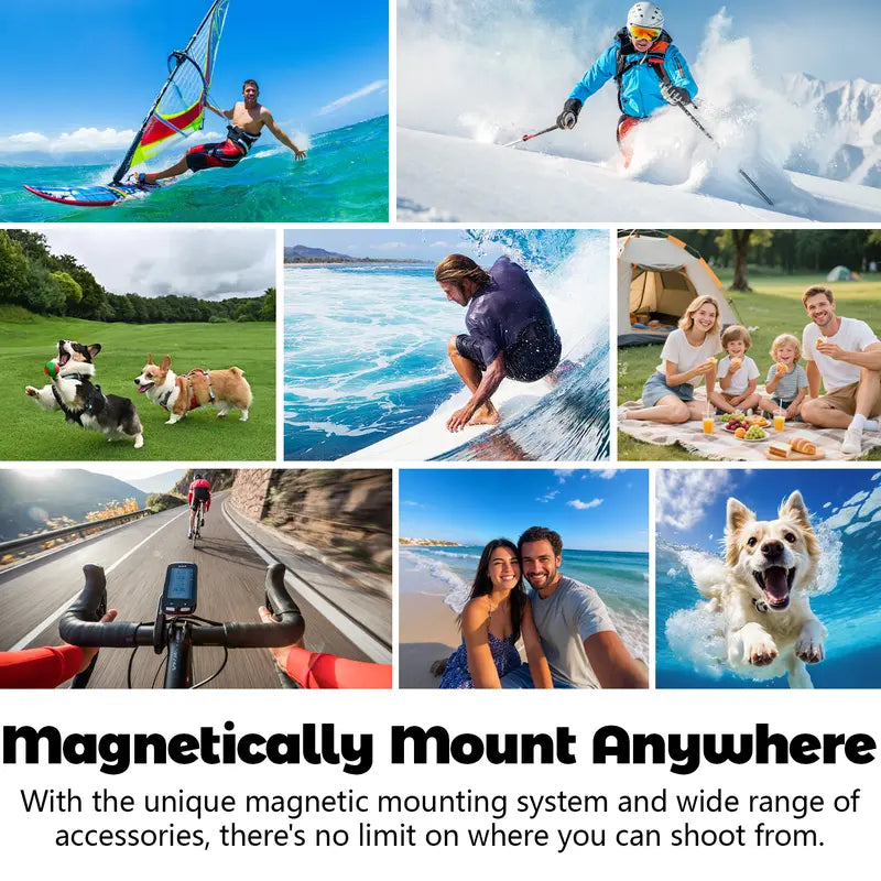 NUISK Thumb Action Camera, Portable POV Body Cam, Ultra Compact, Hands-Free, Compact Magnetic Sports Camera,. Ideal for Cycling, Pets, Vlogging. Supports U3+ Card, Waterproof. Perfect Gift for Beginners. Spring Renewal. tiktokshopspringglowup summerwins